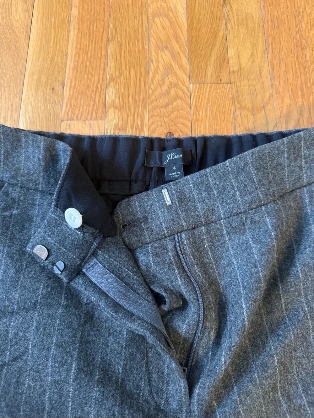 Women’s Gray Pinstripe Dress Pants
